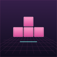 Midnight Blocks neon icon